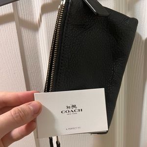 Black Coach Leather Hand Bag